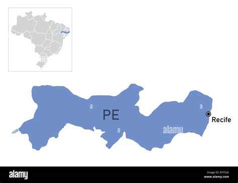 Mapa vectorial de pernambuco fotografías e imágenes de alta resolución