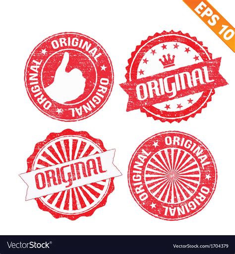 Stamp Sticker Original Collection Eps10 Vector Image