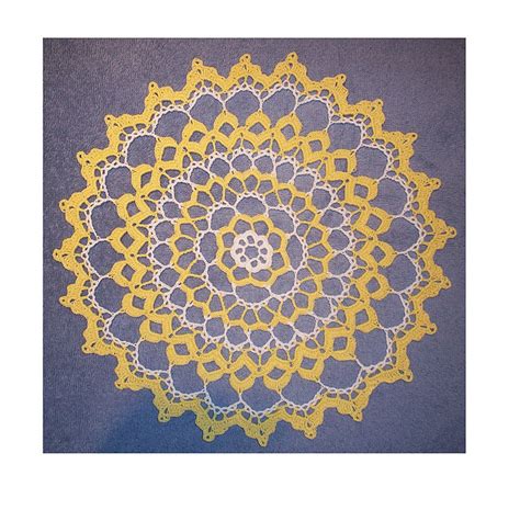 Ravelry Two Color Round Lacy Doily Pattern By Richard Sechriest