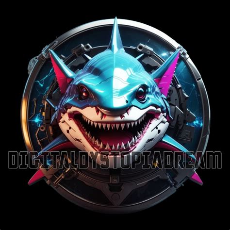 Cyberpunk Sharks Twitch Kick Sub Bit Badges For Streamers Vtubers