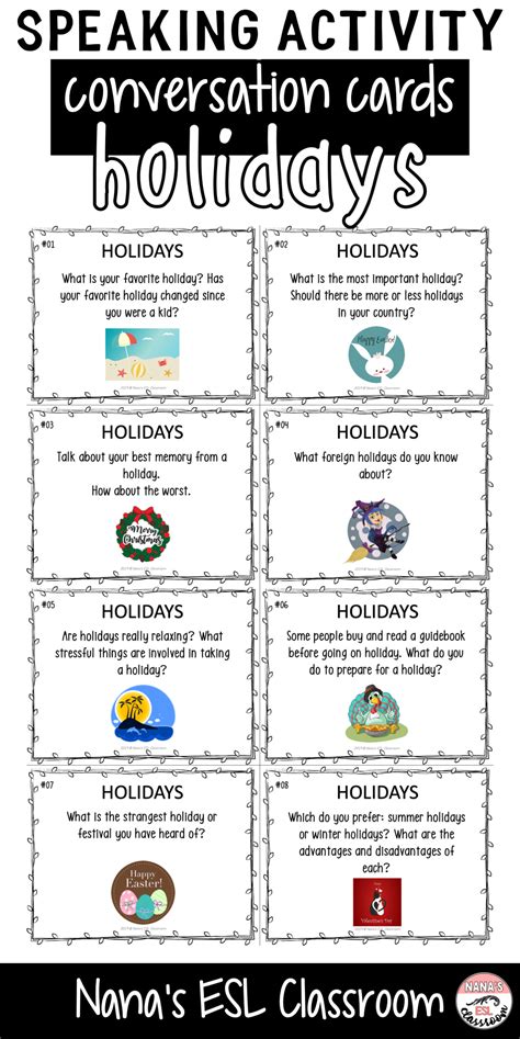 Esl Conversation Questions About Holidays