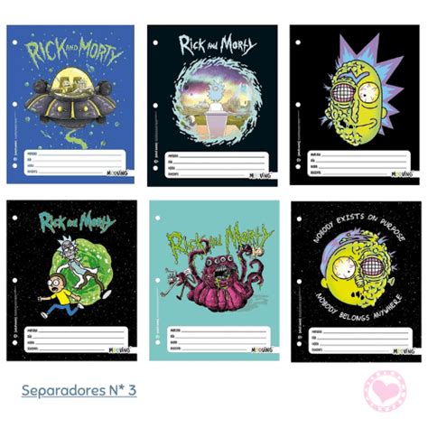 Separadores Mooving Nro Set X Rick And Morty