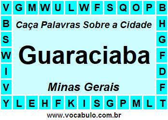 Ca A Palavras Para Imprimir Sobre A Cidade Guaraciaba Mg Homenagem