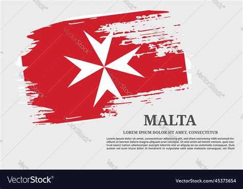 Malta Flag Grunge Brush And Poster Royalty Free Vector Image