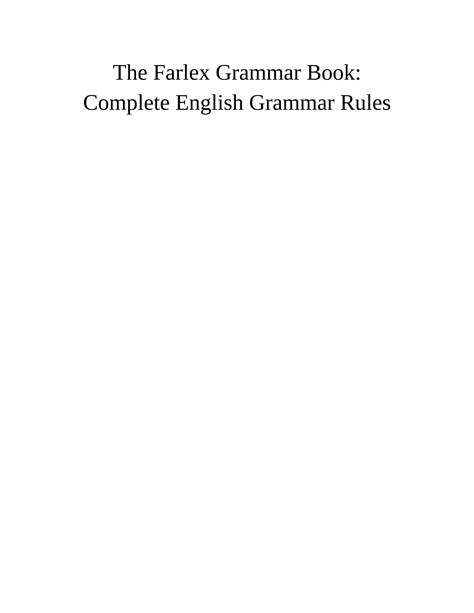 Solution Complete English Grammar Rules Examples Exceptions Exercises