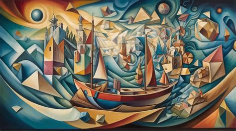 Cubist Dream Voyage Surreal Journey Through Fragmented Imagery And