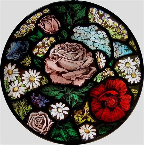 Floral Roundel Stained Glass By Benjamin Finn Vidriera De Benjamin Finn Uk Stained Glass