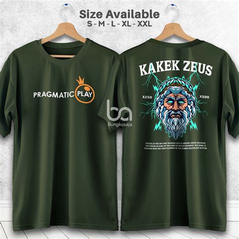 Jual Kaos Zeus Gates Of Olympus Pragmatic Play Tshirt Game Slot Kakek