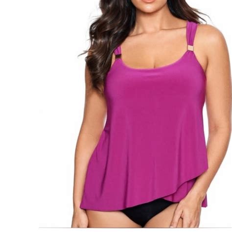 Miraclesuit Swim Nwt Miraclesuit Size 8 Razzle Dazzle Tankini Top