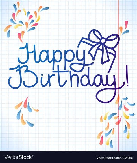 Happy Birthday Paper Confetti Sign Royalty Free Vector Image Atelier