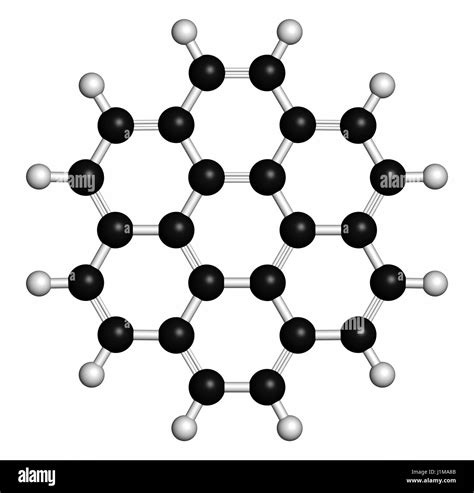 Coronene Polyaromatic Hydrocarbon Pah Molecule Atoms Are Represented