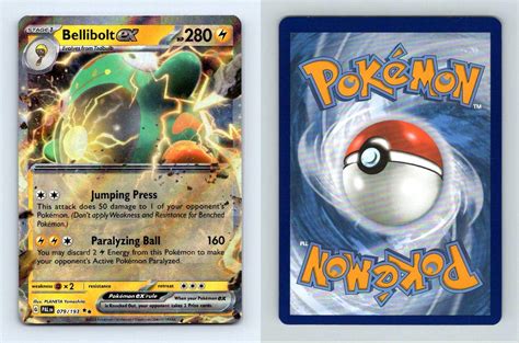 Bellibolt Ex Sv Paldea Evolved Double Rare Holo Pokemon Tcg Card