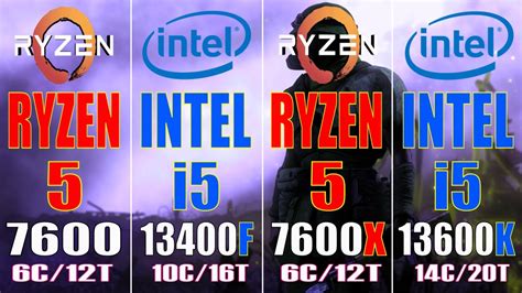 RYZEN 5 7600 Vs INTEL I5 13400F Vs RYZEN 5 7600X Vs INTEL I5 13600K