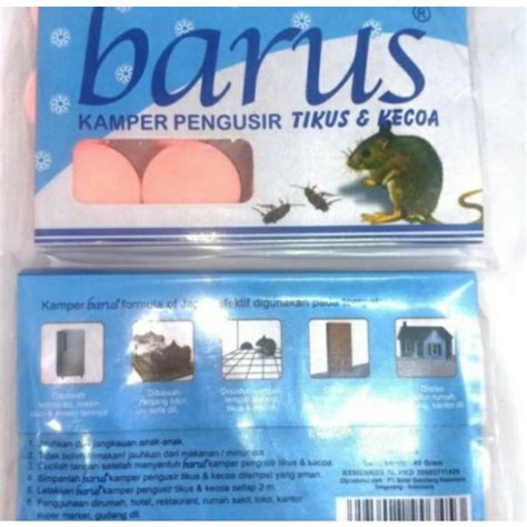 Jual Kamper Barus Pengusir Tikus Dan Kecoa 1 Kotak Isi 12 Butir Bks