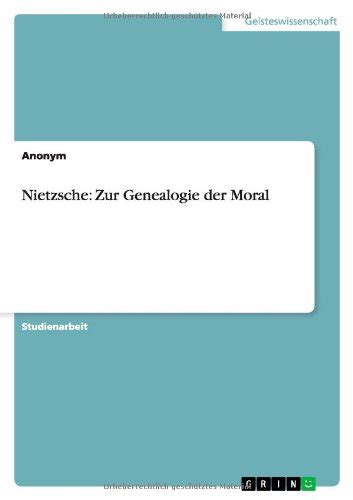 Amazon Nietzsche Zur Genealogie Der Moral German Edition