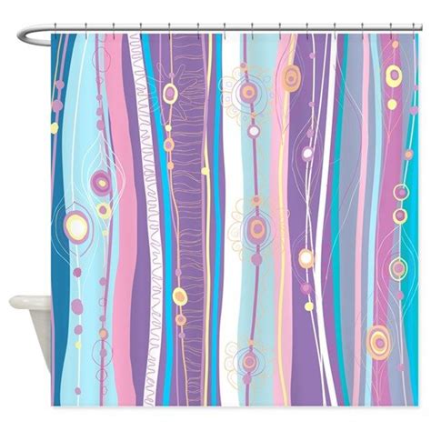 Funky Stripes Shower Curtain Cafepress Striped Shower Curtains