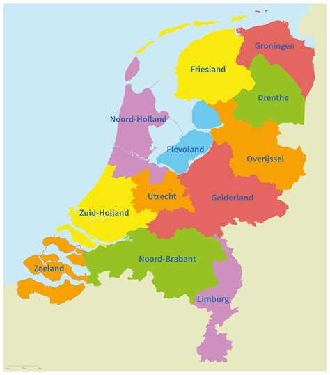 Topografie Groep Provincies In Nederland De Provincies Leer De