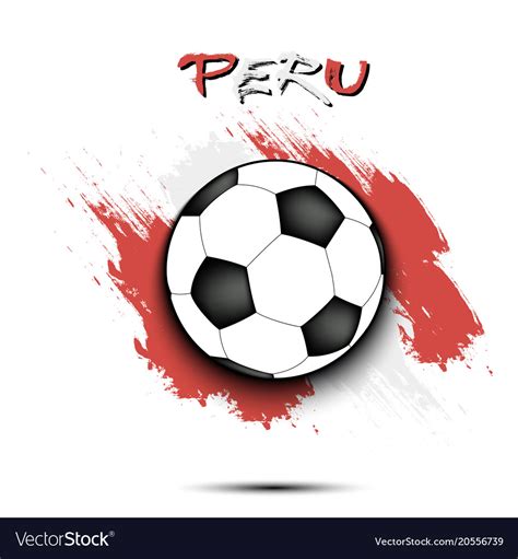 Soccer ball and peru flag Royalty Free Vector Image