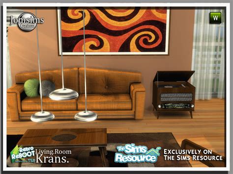 The Sims Resource Retro Reboot Krans Living Room