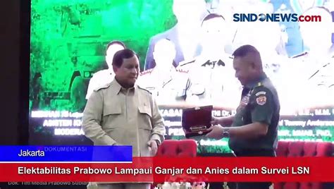 Elektabilitas Prabowo Lampaui Ganjar Dan Anies Dalam Survei LSN Video