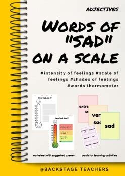 Intensity Of Feelings Words Of Sad On A Scale Synonyms For Sad