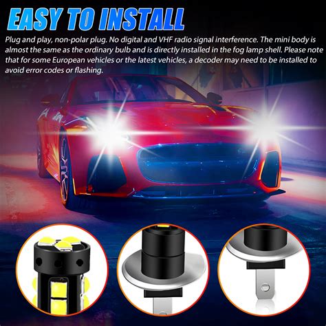 X H Super Bright Led Headlight Fog Driving Drl Light Bulbs K