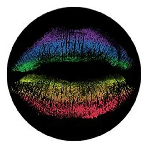 Mini Botón Labios Del Orgullo Gay De La Bandera Del Arco Iri Cuotas