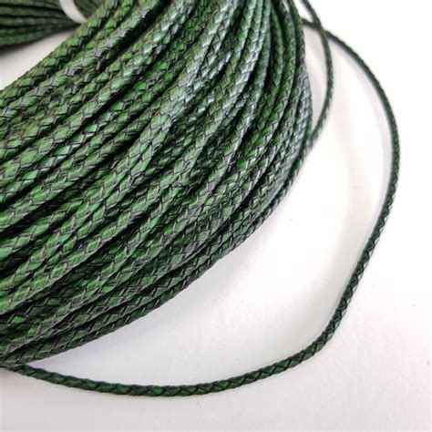 X Metre Mm Braided Leather Bolo Cord Colours Etsy