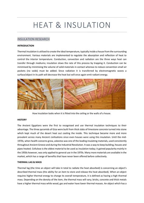 Heat and Insulation Research and Practical | Physics - Year 11 SACE | Thinkswap