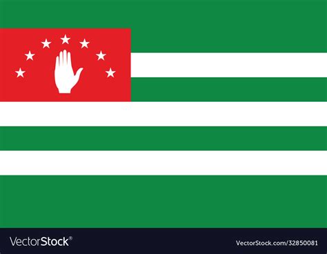 Abkhazia flag Royalty Free Vector Image - VectorStock