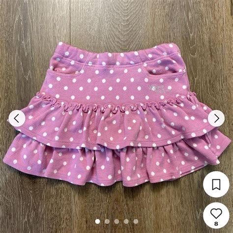 ISO This Pink White Polka Dot Mezzo Piano Skirt In Depop