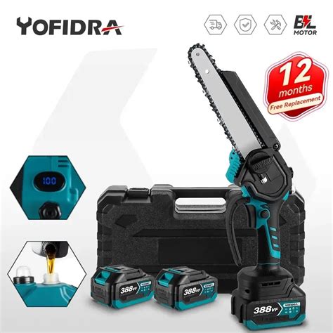 Yofidra Inch Brushless Electric Chainsaw Cordless Rechargeable