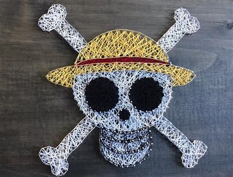 straw hat flag string art onepiece