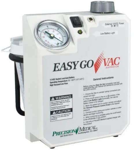 Precisionmedical Pm Series Easygo Vac Aspirator User Manual