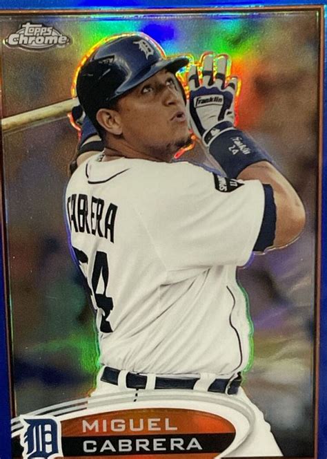 Miguel Cabrera 2012 Topps Chrome 130 Blue Refractor 199 Price Guide