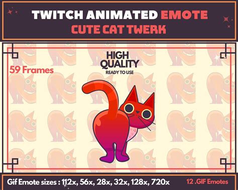 Twerk Orange Cat Animated Emote Twerk Emote Cat Twerk Emote Twitch