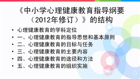 《中小学心理健康教育指导纲要》解读刘晓明2013 6ppt模板word文档在线阅读与下载无忧文档