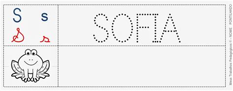 Nome Pontilhado Nomes Pontilhados Letra S