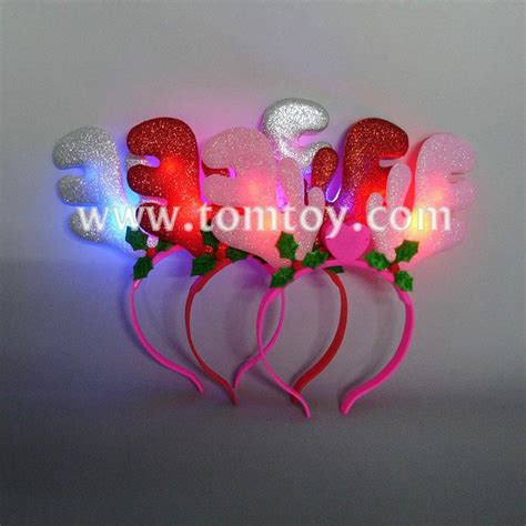 Led Flashing Christmas Headband Reindeer Antlers Tomtoy