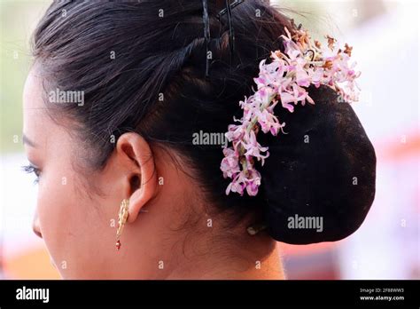 Guwahati Assam India 12th Apr 2021 A Women Wrap Kopou Phool