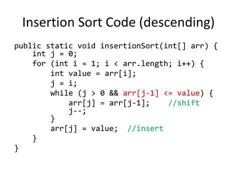 Ppt Insertion Sort Powerpoint Presentation Free Download Id1610574