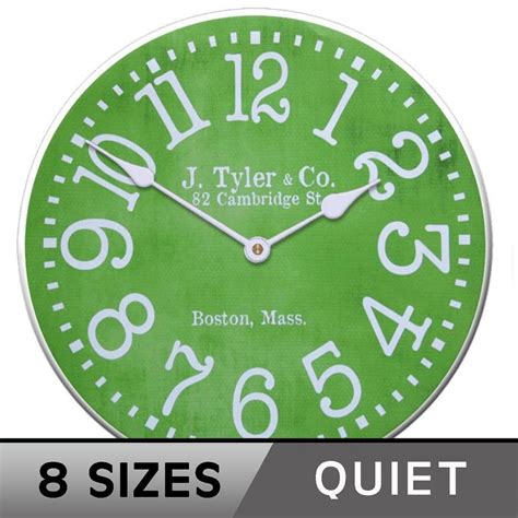 Lime Green Wall Clock 8 Sizes To Choose Made In Usa Etsy