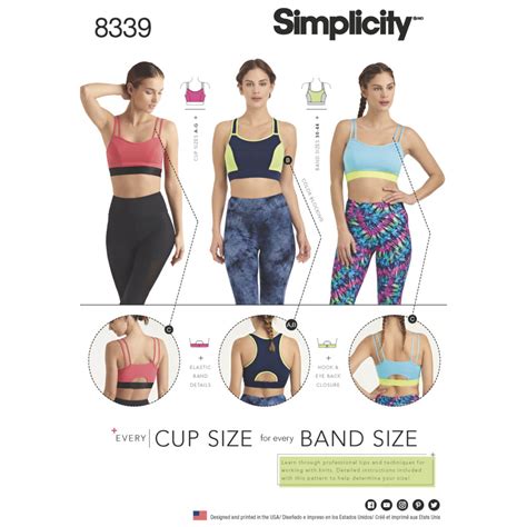 Review Simplicity 8339 Misses’ Knit Sports Bras Upsewdaisy