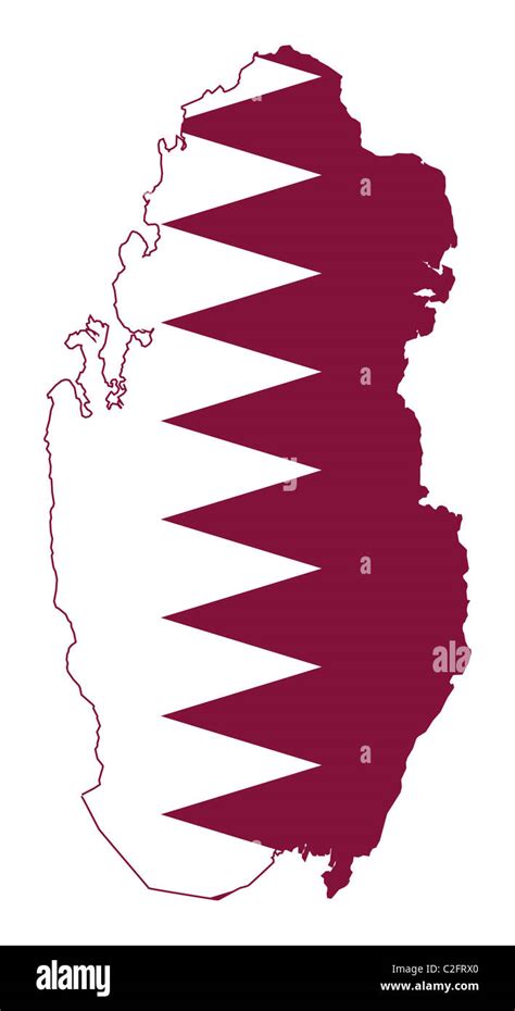 Qatar Flag Map