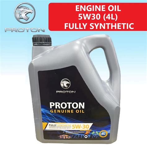 Genuine Proton Engine Oil W Fully Synthetic L Minyak Hitam