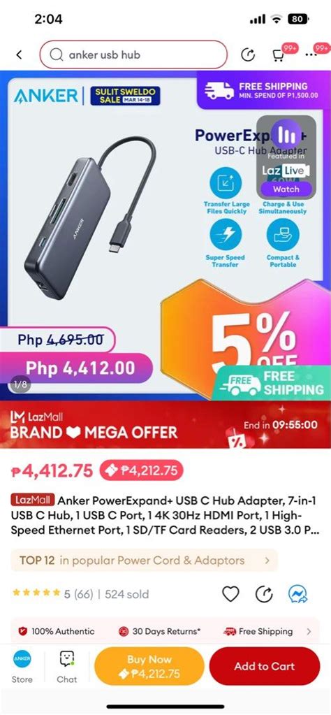 Anker USB C- Adapter, Computers & Tech, Parts & Accessories, Cables ...