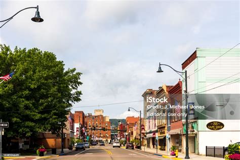 Wide View Of Downtown Bradford Pa Stock Photo Download Image Now