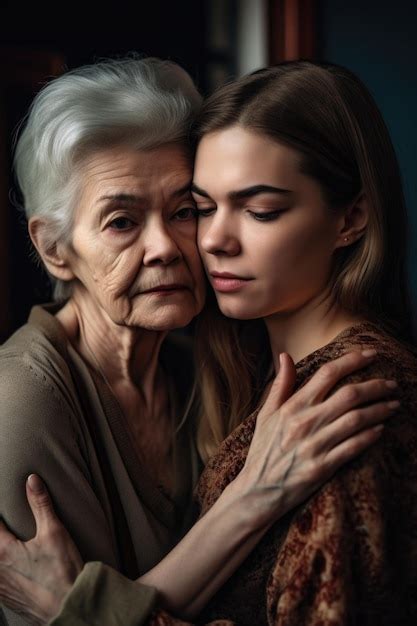 Premium Ai Image Shot Of A Mother And Daughter Embracing During An