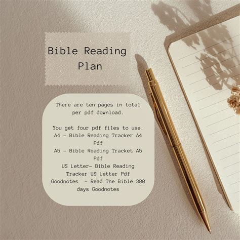 Bible Reading Plan Digital Bible Plan Printable Bible Reading Plan