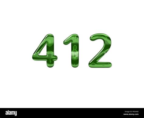 Green Number Isolated White Background Stock Photo Alamy